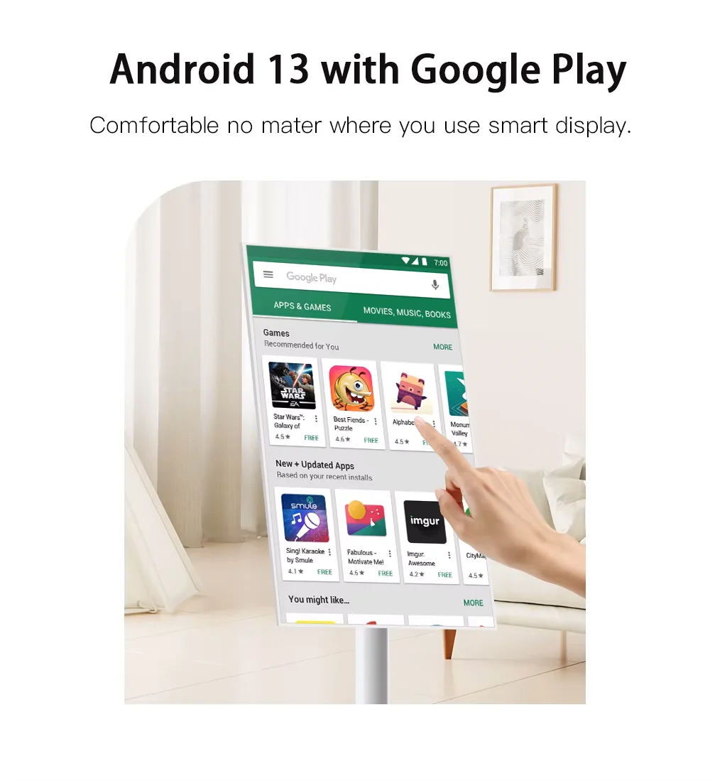 تلفزيون ذكي بنظام Android مقاس 32 بوصة ممتاز 2025 - تلفزيون عالي الدقة LED مع دعم IPTV/M3U (شاشة ألعاب، خزانة بيضاء)