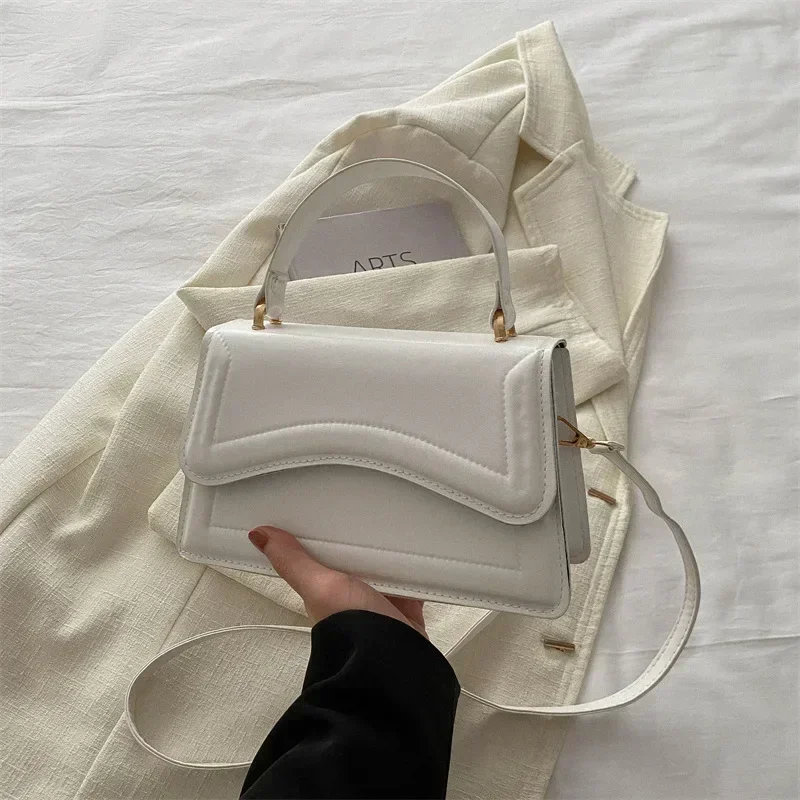 High Quality PU Leather Handbag Purse Women's Bag Solid Color Shoulder Crossbody Bags Lady Messenger Small Tote for Women Girls