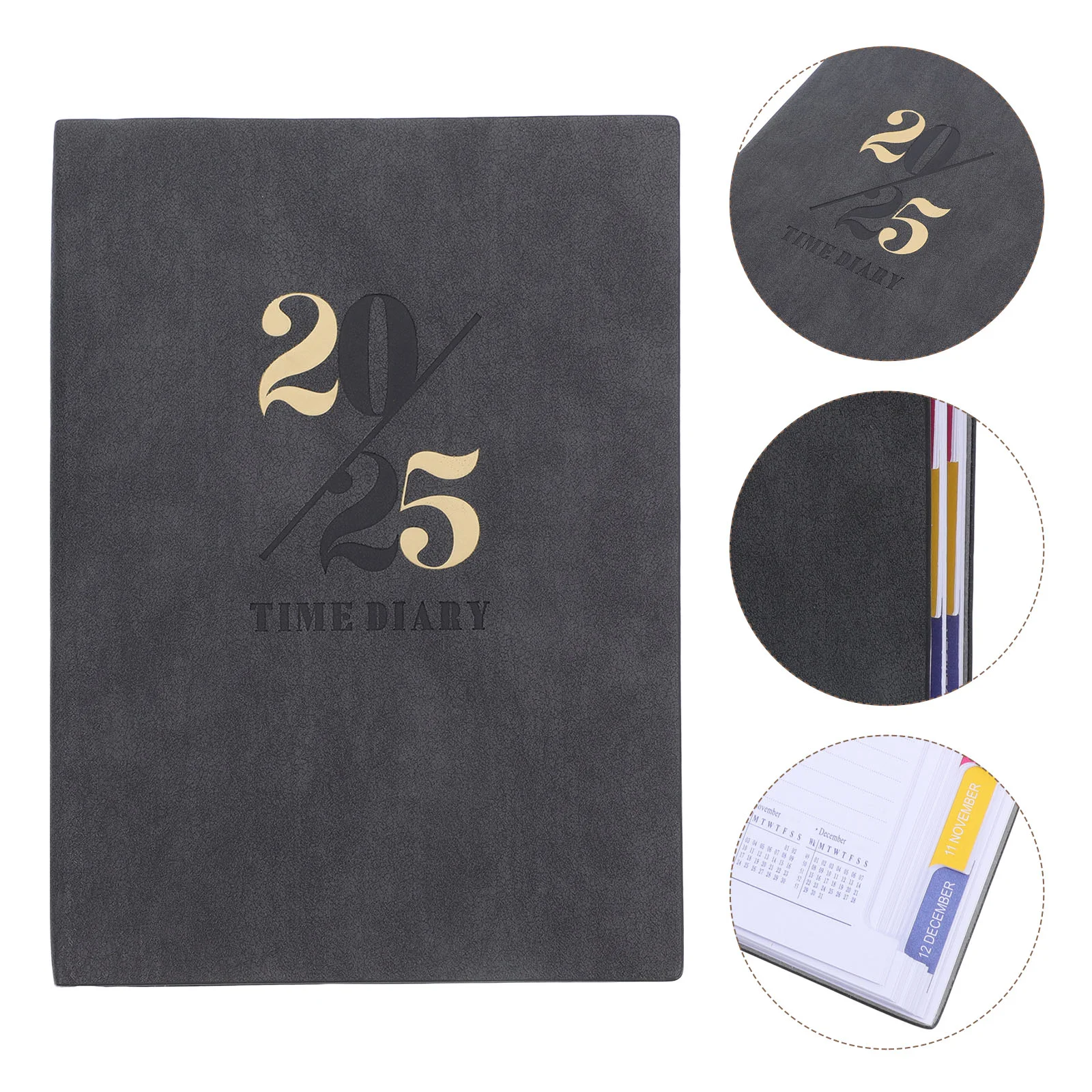 2025 Schedule The Notebook Cute Weekly Planner Convenient Daily Black Paper Office