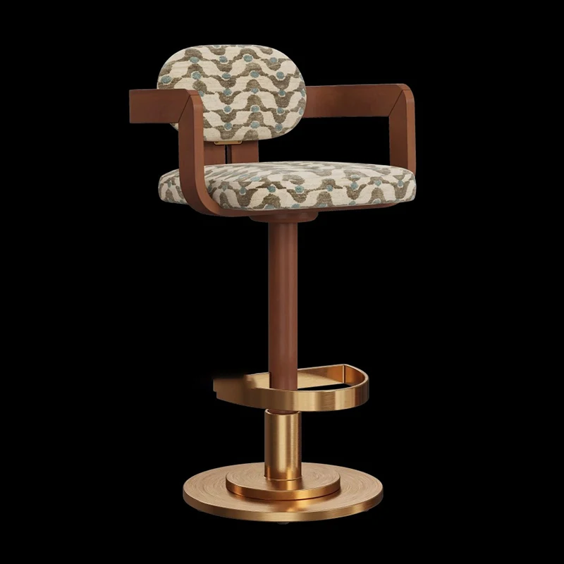 

Height Adjustable Bar Chair Traditional Banquetas Counter Bar Chair Nordic Elegant Decoration Chaise Velours Balcony Furniture