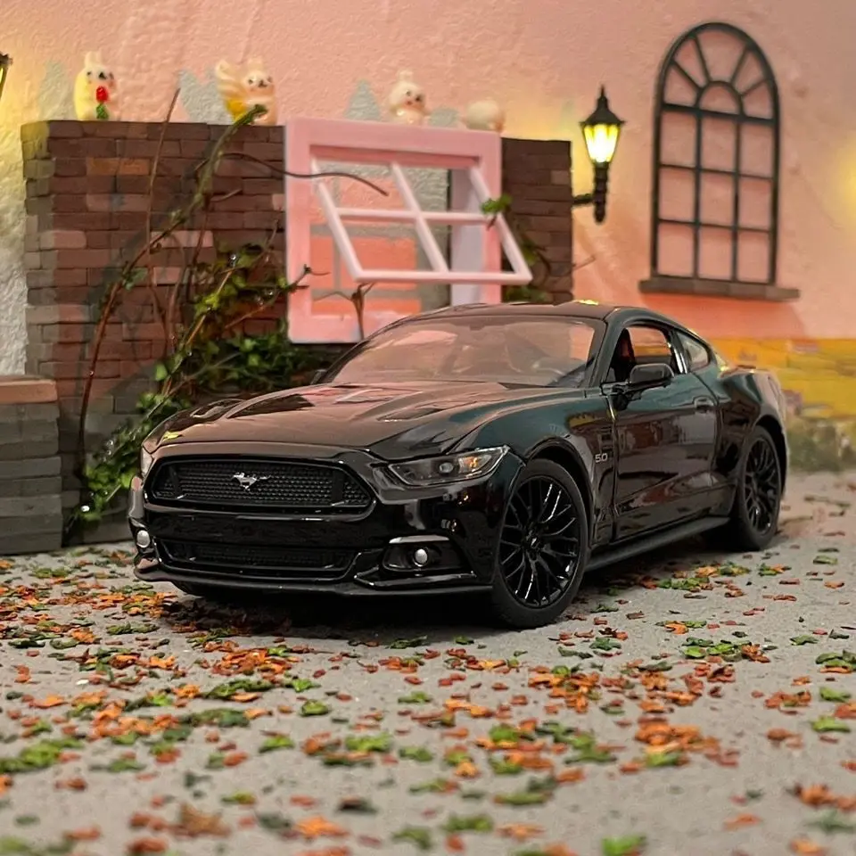 Welly 1:24 포드 머스탱 GT 합금 스포츠카 모델 다이캐스트 금속 레이싱 차량 자동차 모델 시뮬레이션 컬렉션 어린이 선물