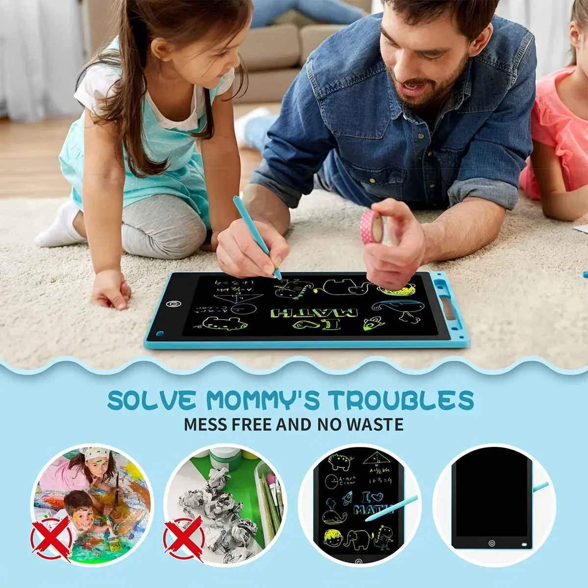 8.5/10 inch LCD Writing Tablet Drawing Board Kids Graffiti Sketchpad Toys Handwriting Blackboard Magic Drawing Board Toy