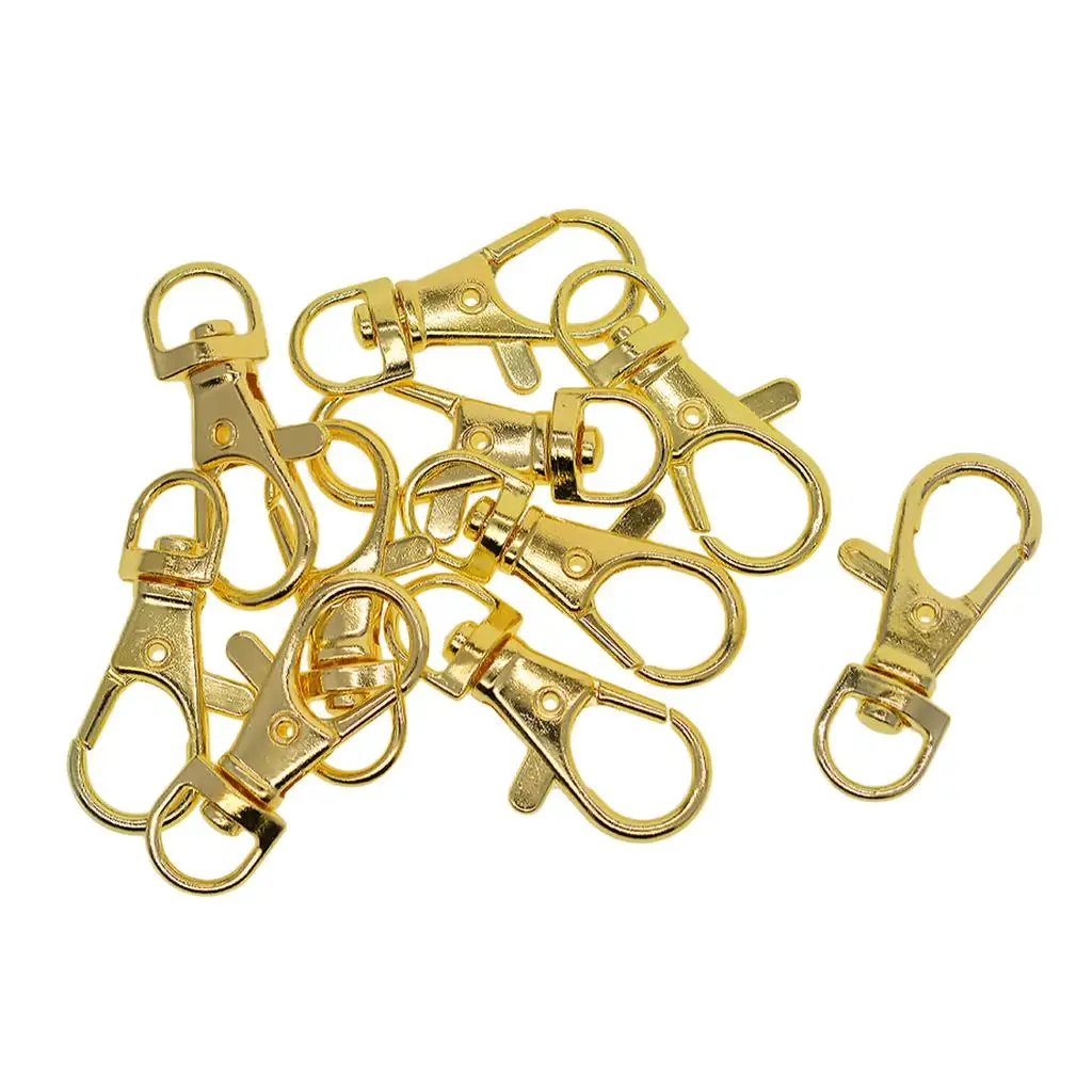 10Pcs Metal Swivel Clasps Lanyard Snap Hook Clip on Clasp Jewelry Findings