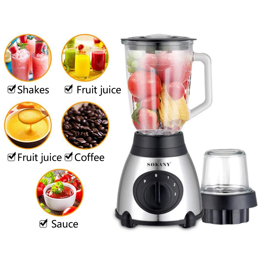 Sokany Plug-in Multifunctional Juicer, Blender, Easy To Operate And Clean, Large Capacity And Powerful 450W Motor