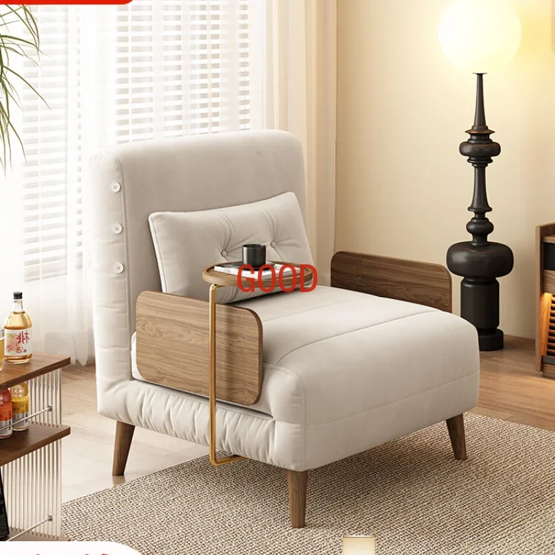 Sofá-cama dobrável, apartamento pequeno japonês, pessoa preguiçosa, sofá multifuncional de madeira maciça, caro para sentar e dormir