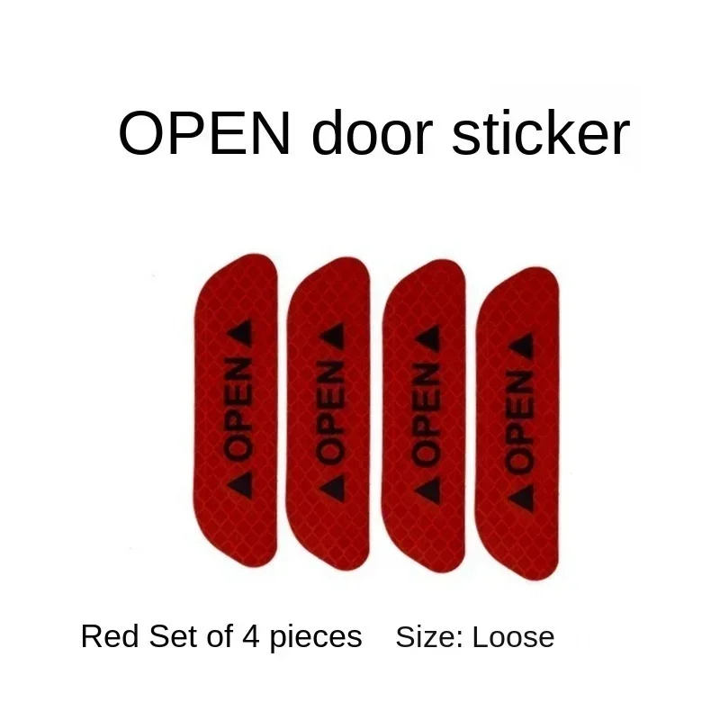 Safety Warning Stickers, Anti - scratch Decoration, Night, OPEN Door, Wheel Eyebrow, Rear Bumper, Car Reflective Stickers