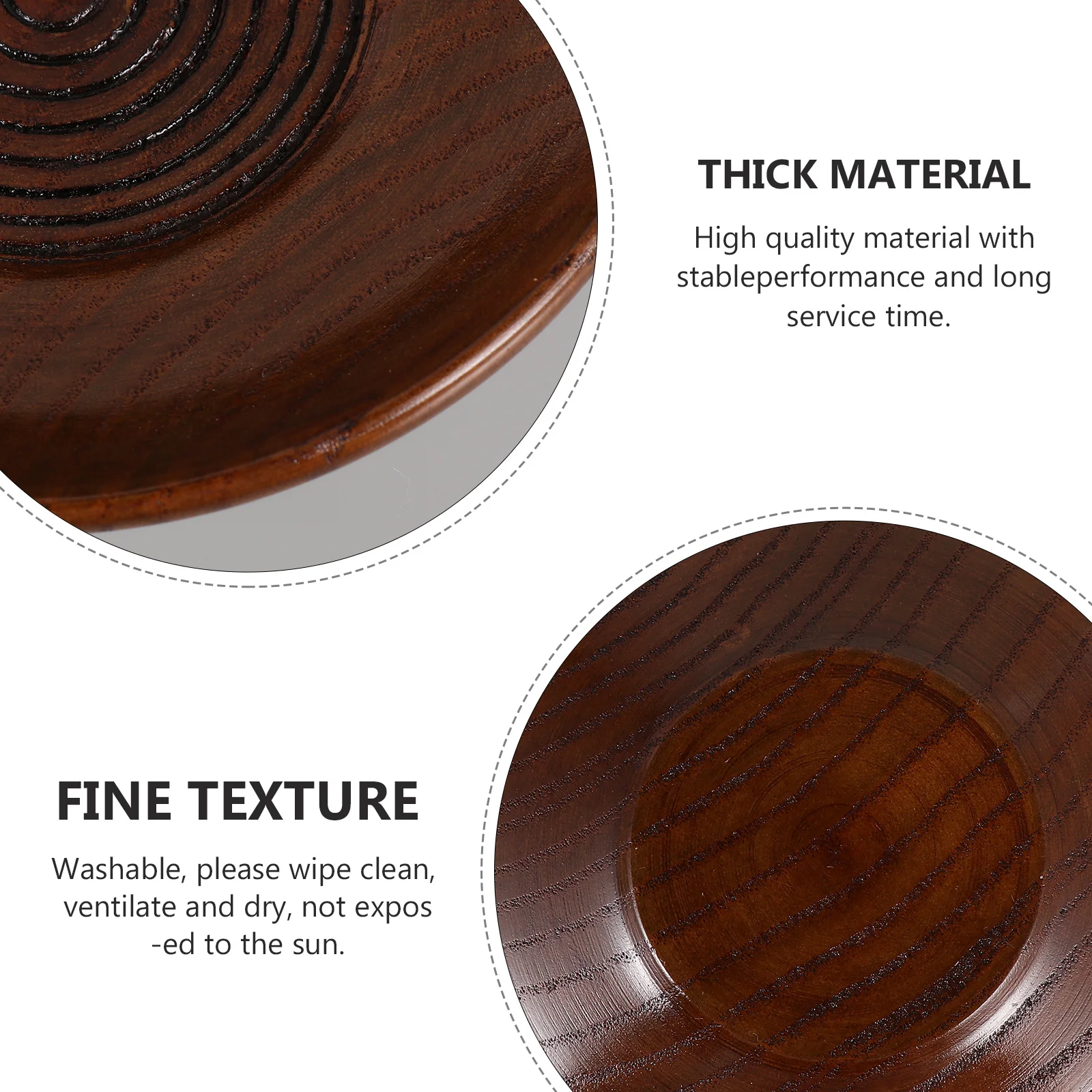 

1pc Round Snack Plate Solid Wood Dessert Serving Tableware For Coffee Tea Cup Coaster Home Restaurant Decor Gift
