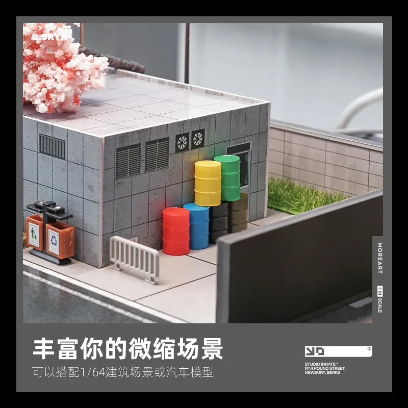 Original 1:64 Miniature Colored Oil Barrel Model Resin Miniature Figure Diorama Sand Table Small Simulation 3D Prop