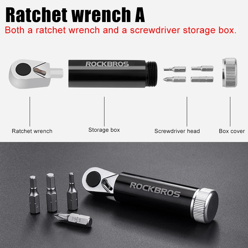 ROCKBROS Multifunctional Bike Bicycle Repair Tool Kits Torque Wrench Bike Screwdriver MTB Road Bike Protable Tool Sets Equipment