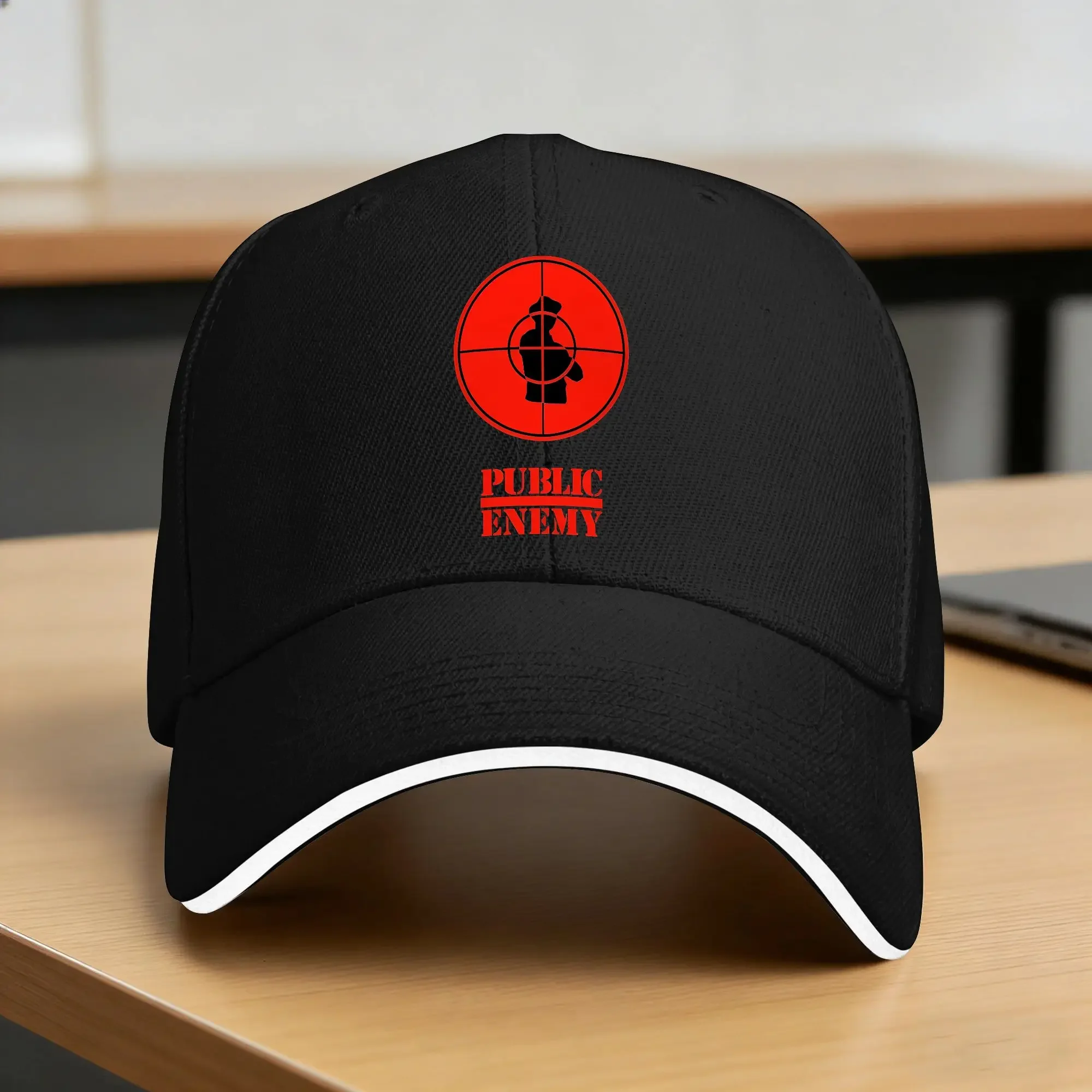New Sun Baseball Cap US Rap Team Public Enemy Design Trucker Hat High Quality Fashion Hunting Camping Baseball Caps