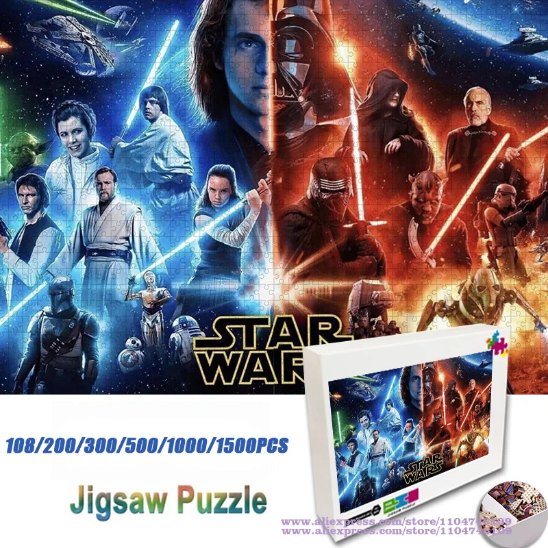 

Star Wars Puzzle Jigsaw 108/200/300/500/1000/1500Pcs Intelligence Puzzles for Kids & Adults Movie Puzzle Home Decoration