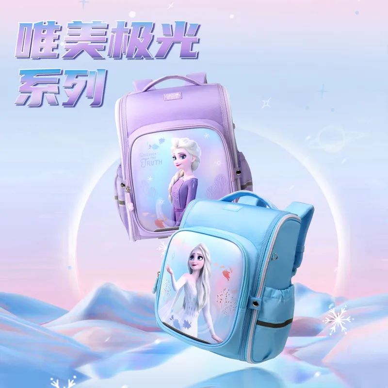 2022 Disney New Frozen School Bags For Girls Elsa Anna Primary Student Shoulder Orthopedic Backpack Large Capacity Gifts Mochila