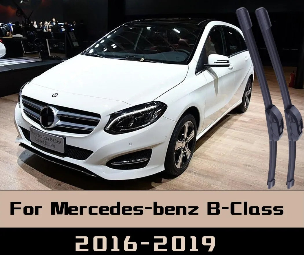 

2Pcs For Mercedes-benz B-Class 2016-2019 Wiper Front Wiper Blades Windshield Windscreen Window Brushes Boneless front wipers