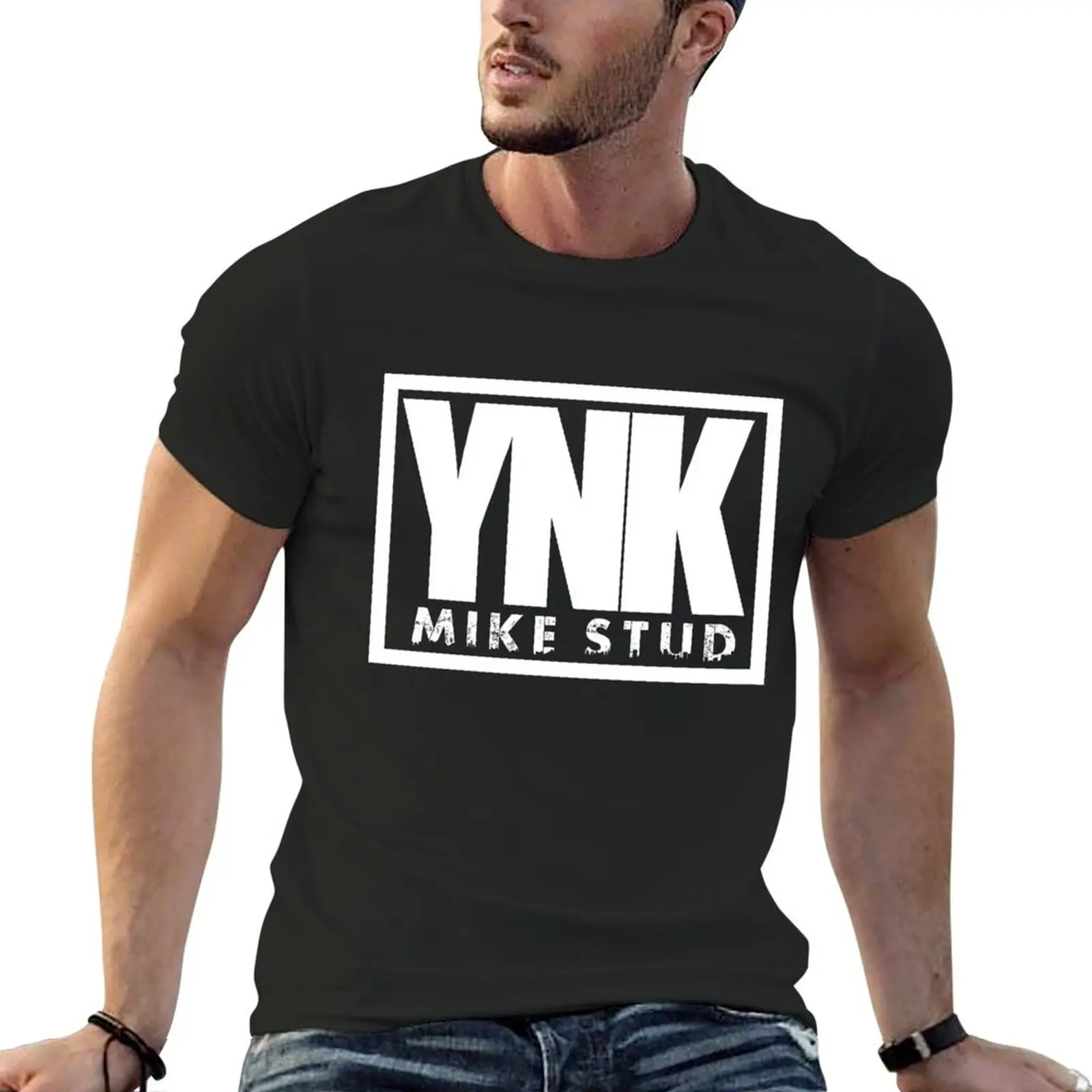 

YNK Mike Stud Inspired (White) T-Shirt vintage t shirts man clothes vintage anime shirt customs t shirts for men