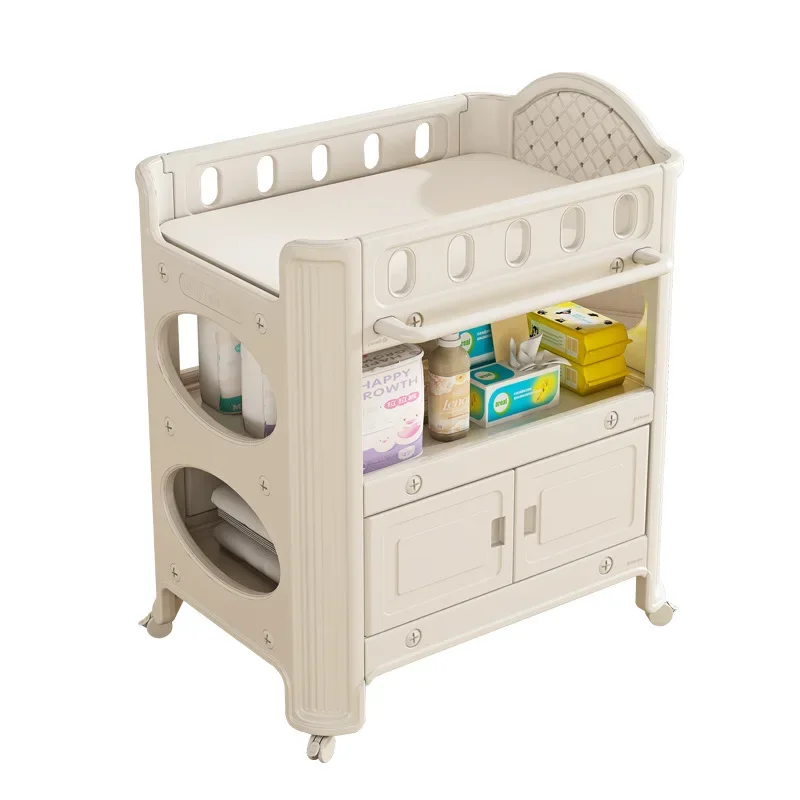 Diaper table Baby care table, multi-functional all-plastic crib, removable newborn changing and bathing