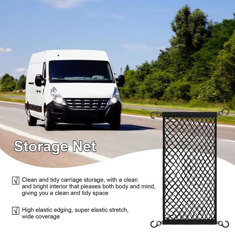 

Cargo Net Mesh Elastic Automotive Cargo Storage With Hooks Elastic Stretchable Mesh 27x13Inch Organizer For Atv Trailer