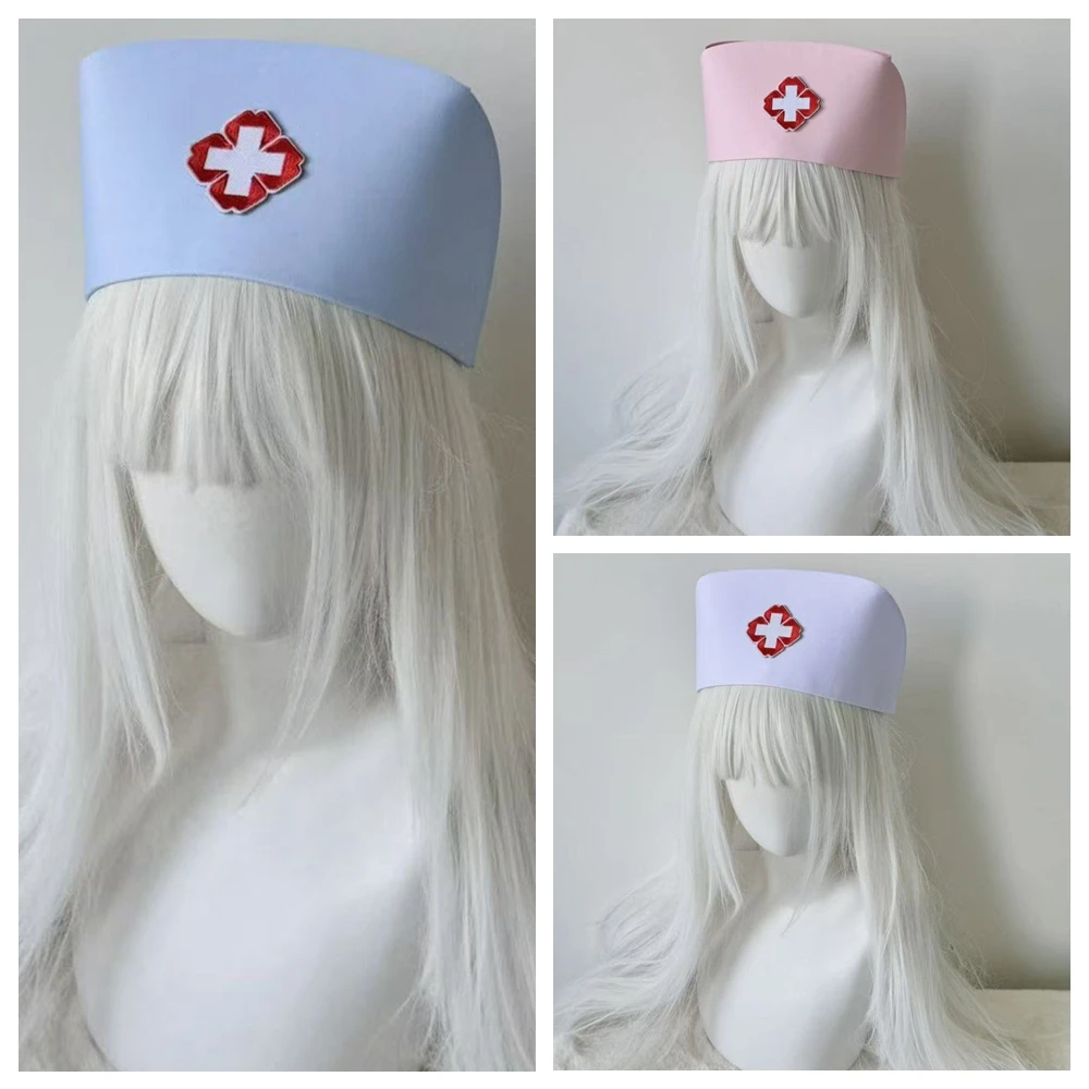 

3 Colors Sweet Japanese Harajuku Sick Jiao Women's Spice Girl Y2K Subculture Medical Nurse Hat Lolita Cosplay Accessories