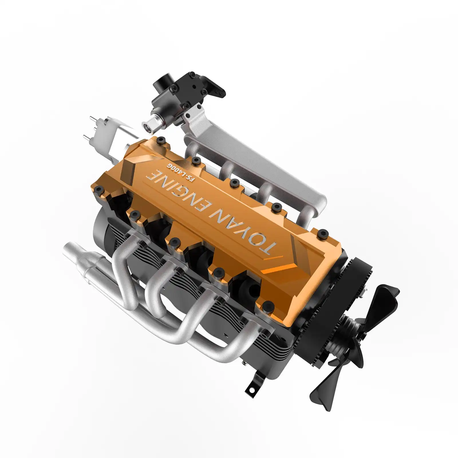 TOYAN FS-L400BGC Engine Model Kit: 14cc Inline 4-Cylinder Gas Engine for Model Vehicles