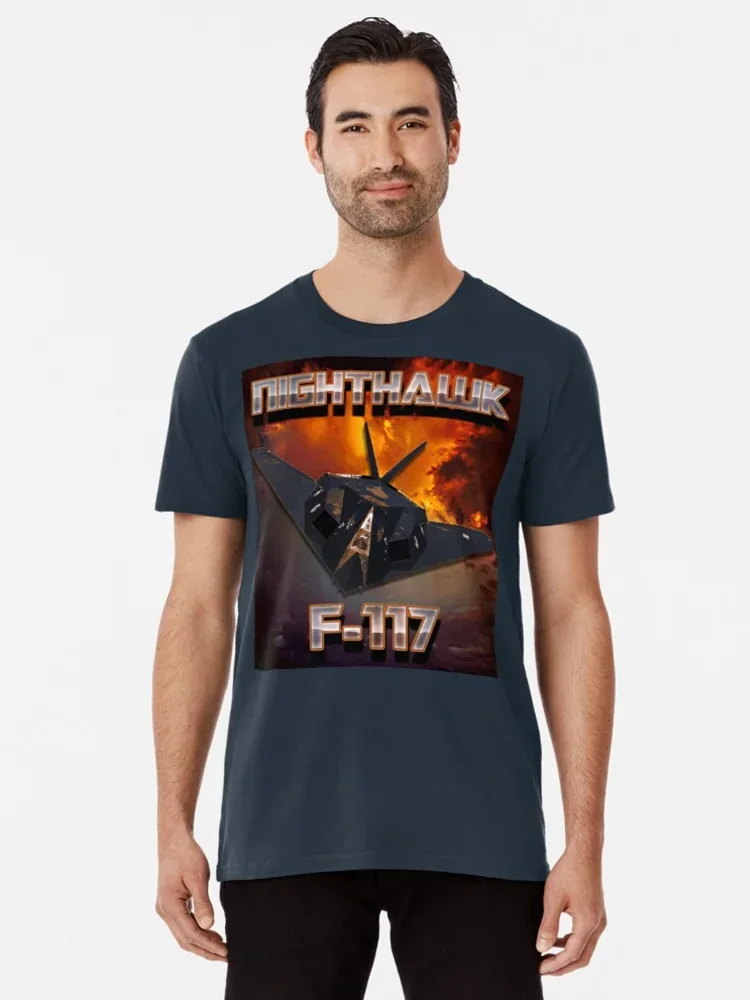 US Air Force F-117 Stealth Surface–attack Aircraft T Shirt. New 100% Cotton Short Sleeve O-Neck Casual T-shirts Size S-3XL