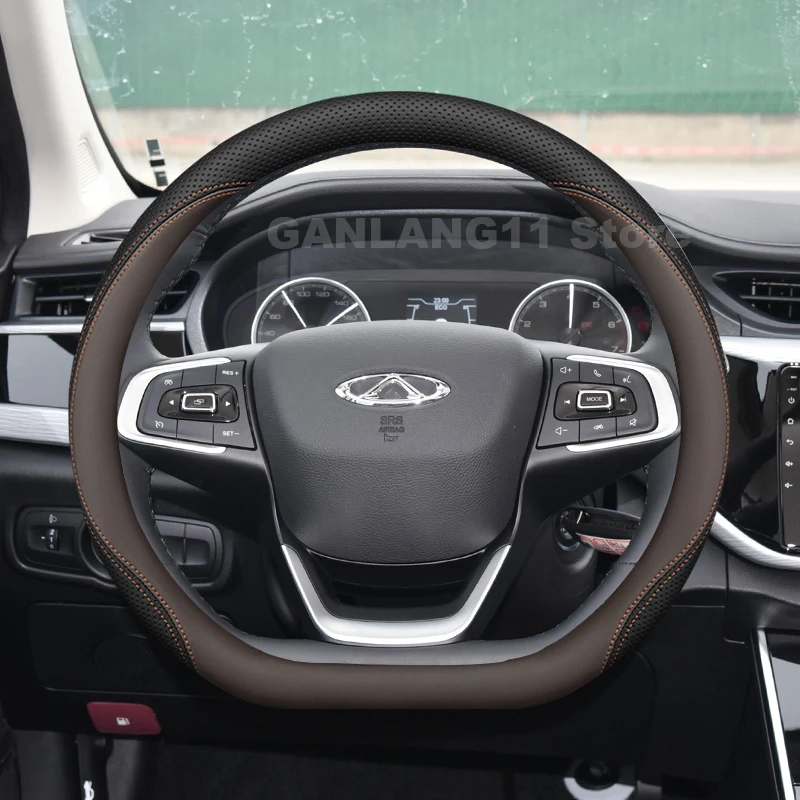 الجلود غطاء عجلة توجيه سيارة لشيري أريزو 8 2022-2026 رقيقة جدا عجلة القيادة السيارات شيري أريزو 8 اكسسوارات 2025