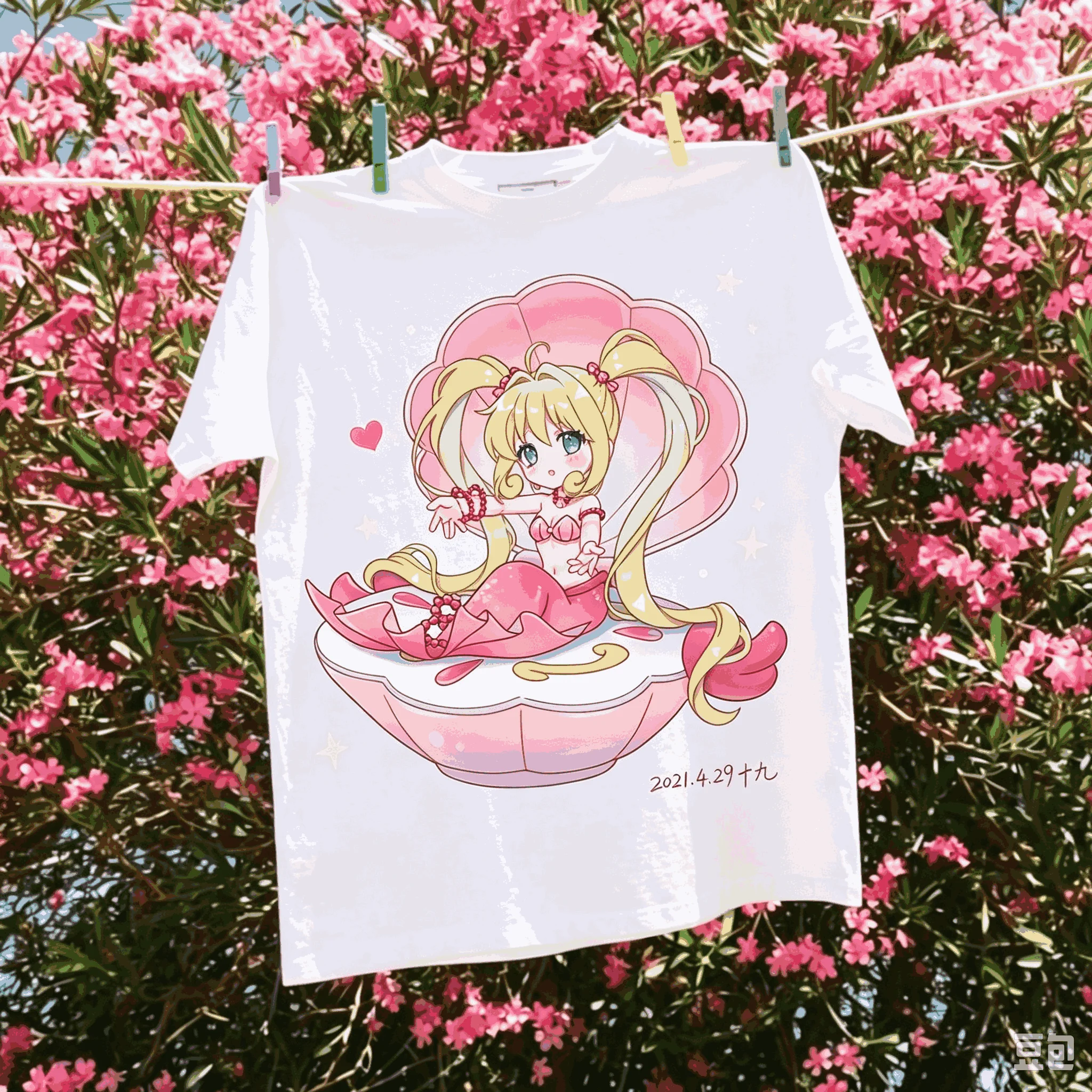 Mermaid Melody Pichi Pichi Pitch Anime Lover T-shirt Oversized Unisex Fashion Hip Hop Street T Shirt Casual Loose Streetwear tee