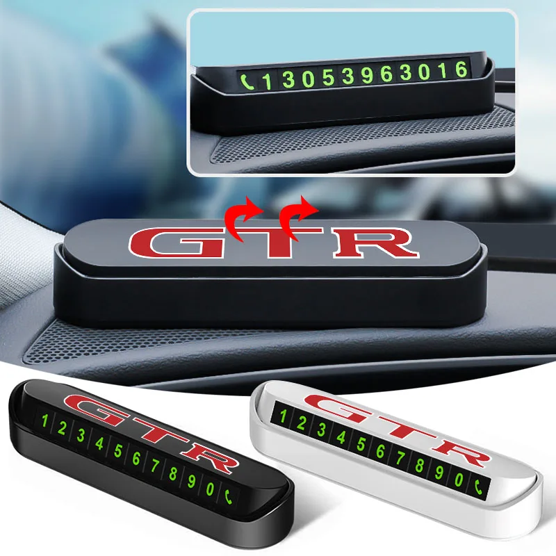 

Автомобильная временная парковочная карта с номером телефона, наклейка на номер карты, автомобильные товары для Nissan GTR GT-R NISMO R35 Teana Skyline Kawasaki