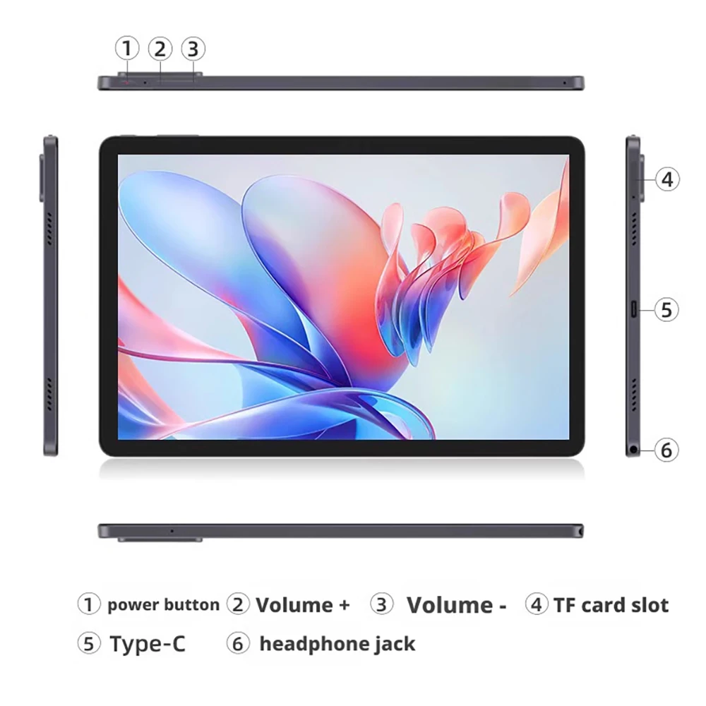 Tablets 10.1 Inch Android 13 Tablet, 4GB RAM+128GB SSD Octa-Core, 6000mAh Battery, Dual Camera, 5G/2.4G WiFi, Bluetooth 5.0