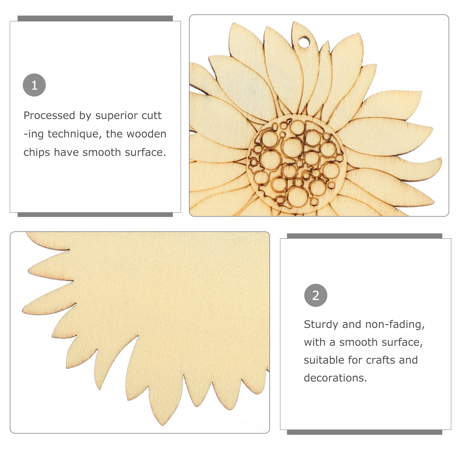 

50Pcs DIY Wooden Chrysanthemum Flower Cutout Unfinished Wood Slices Rustic Decoration Flower Wood Pieces DIY Wooden Cutout