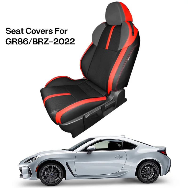 

Toyota GR86 SUBARU BRZ-2022 2024 Custom Car Seats Cover Protector Cushion Pad PVC Leather Waterproof Car Interior Accessories