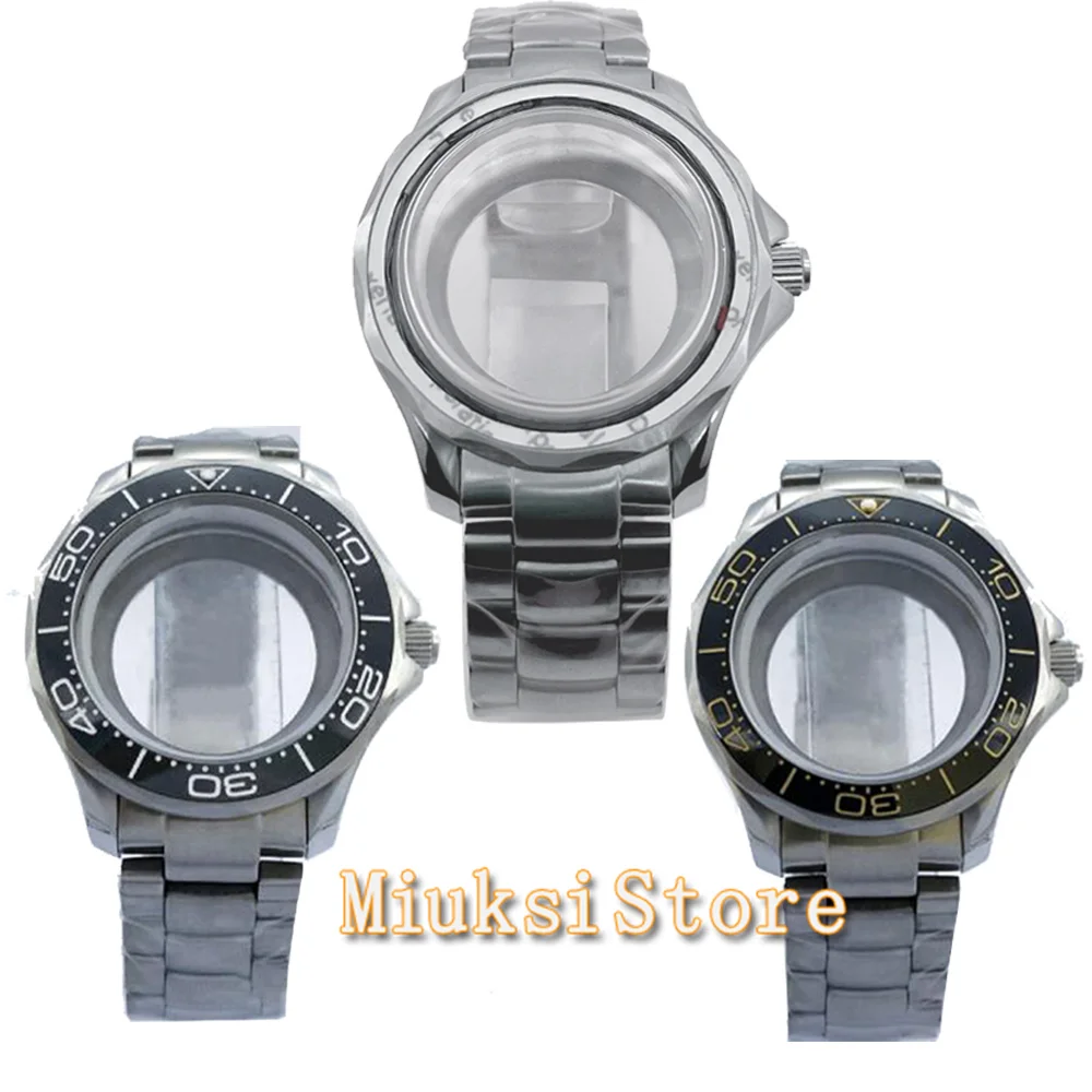 

41mm Watch Casel fit ​NH35 NH36 ETA 2836 Miyota 8215 8205 821A and 2813 3804 Movement With Bezel Sapphire Glass Stainless Stee