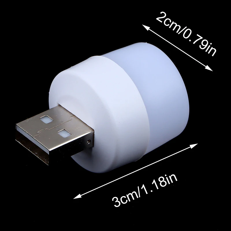 โคมไฟปลั๊ก USB สี1ชิ้น pelindung Mata สว่าง5V 1A 1W ชาร์จไฟมือถือด้วยคอมพิวเตอร์แบบ USB โคมไฟบรรยากาศขนาดเล็ก