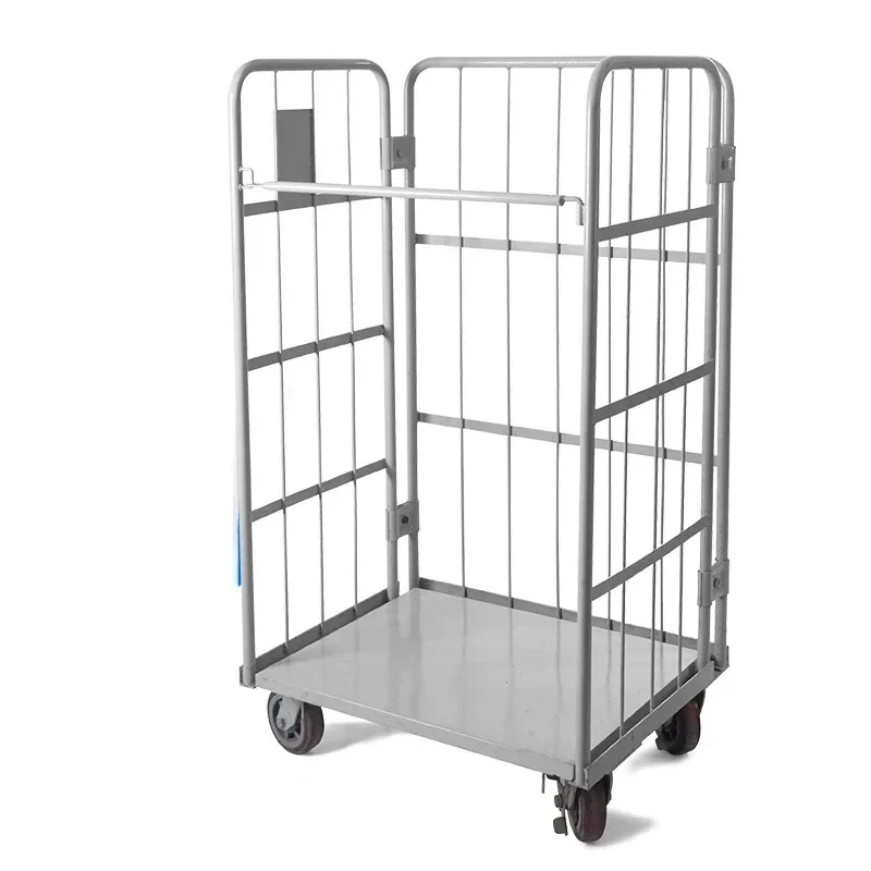 Foldable Warehouse Material Handling Roll Container Collapsible Logistics Dispatch Trolley for Warehouse