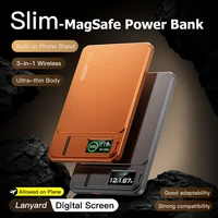 MagSafe Batterie externe magnétique 10000mAh, chargeur sans fil 15W, charge rapide PD 20W, compatible MagSafe pour iPhone 12-17 Pro et Apple Watch 6