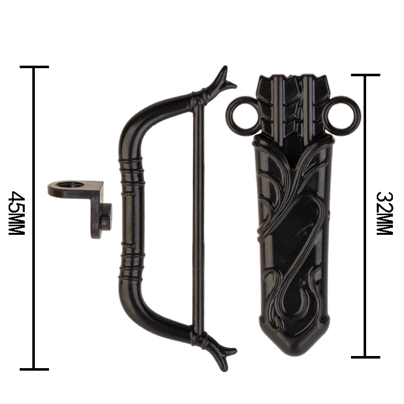 Koruit Medieval Knight Noldo Warrior Weapons For 4cm Figures Building Blocks MOC Accessories Bow Arrow Spear Toys For Children