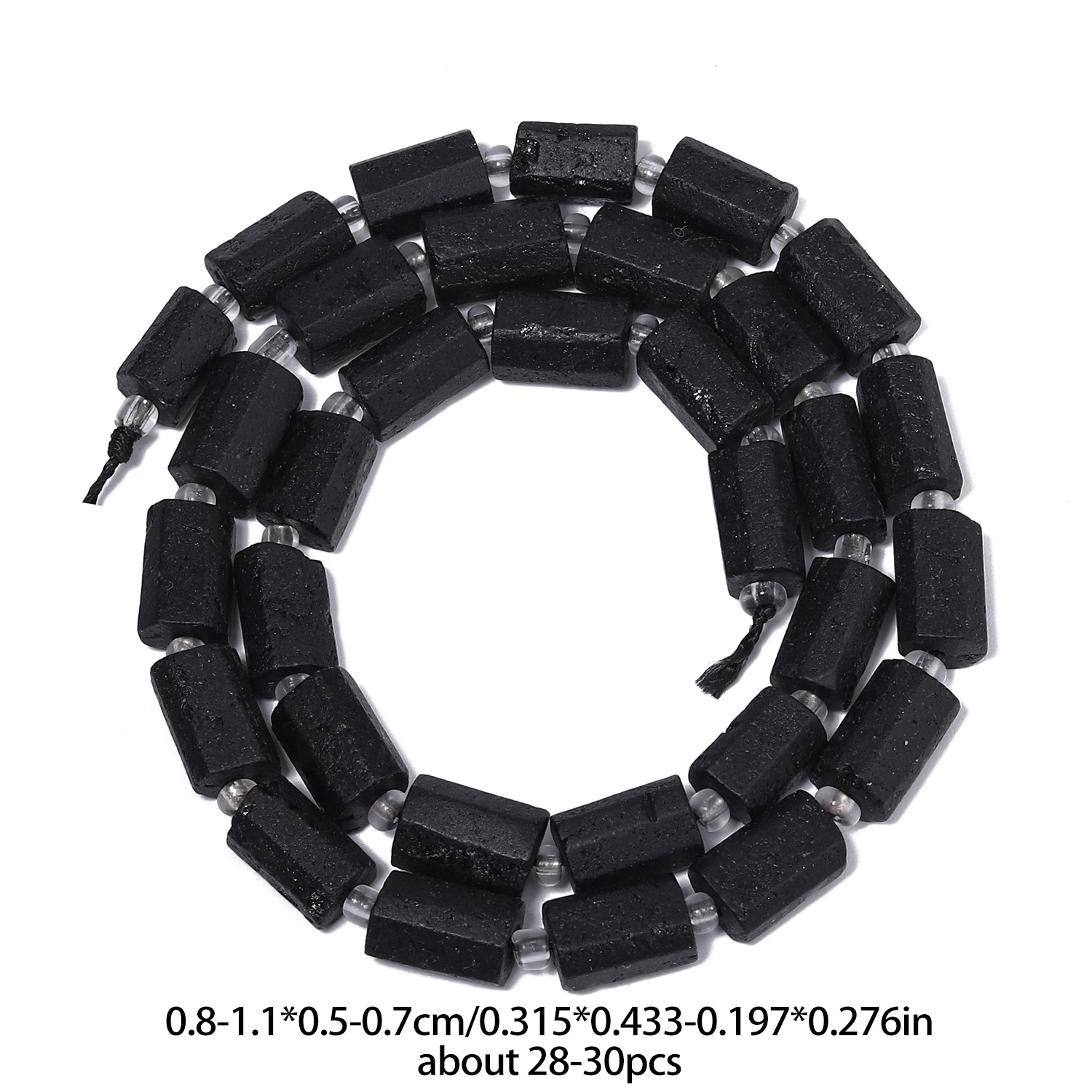 8-11mm Unregelmäßige Säule Naturstein Matt Schwarz Turmalin Perlen Rohr Spacer Perlen für Schmuck Machen DIY Charms armbänder