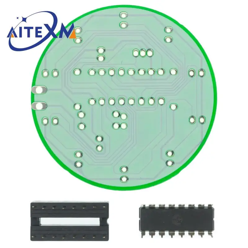 CD4017 Colorful Voice Control Rotating LED Light Kit Electronic Manufacturing DIY Kit Spare Parts Student Laboratory