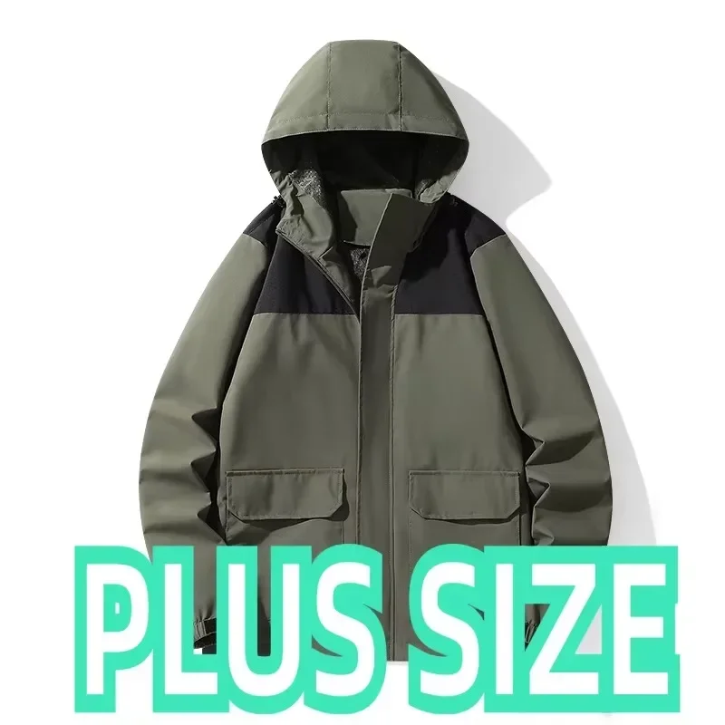 Windbreaker for Men Outdoor Jacket Plus Size 5XL 6XL 7XL Windproof Rainproof Coat Loose Outwear Big Size Men Clothing