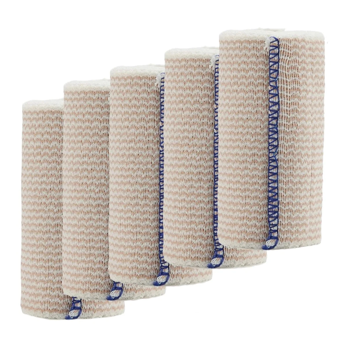 

5 Rolls Elastic Bandage Wrap - Compression Bandage with Self Closure and Extra Clips,Latex Free Bandage for