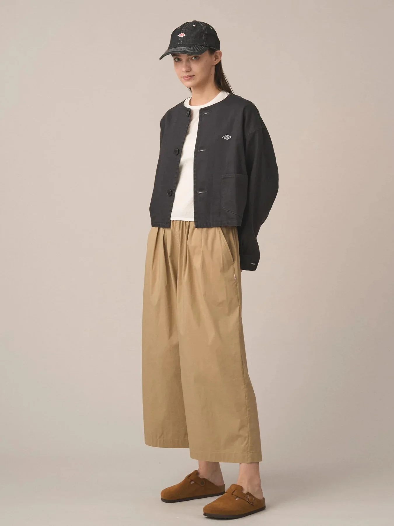 High Waist Wide Leg Casual Cotton Elastic New Autumn 2026 Slimming Loose Fit Nine Point Pants Women's Fashion Comfortable