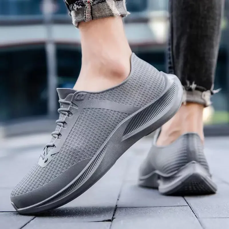 

Износостойкие мужские резиновые сапоги, лоферы, нескользящая мужская обувь, новые дешевые сапоги на низком каблуке без шнуровки, модные водонепроницаемые ПВХ