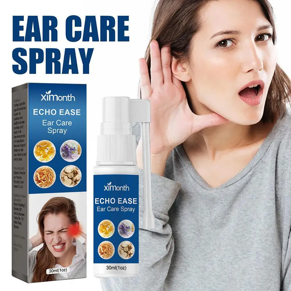 

30G Ear Cleaner Tinnitus Care Spray Relieve Dizziness and Tinnitus Hard of Hearing Ear Discomfort Treatment Care Cleaning Spray