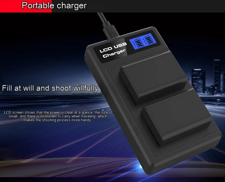 NP-FW50 NP FW50 Battery Charger LCD USB Dual Charger For Sony A6000 A6400 A6300 A6500 A7 A7II A7RII A7SII A7S A7S2 A7R Charger