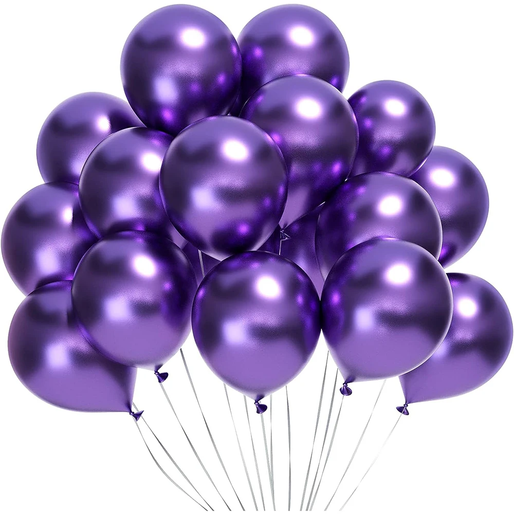 5/10/12inch Metal Purple Balloons Chrome Silver Blue Rose Gold Balloon Graduation Baby Shower Birthday Wedding Party Decorations