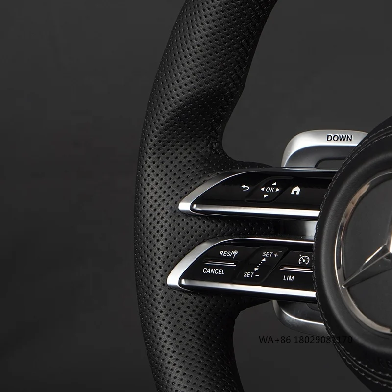 C217 W211 W212 W221 W222 S63 C63 GLA45 C43 SLC لـ - W204 W205 CLA GLA 45 عجلة قيادة من ألياف الكربون #4