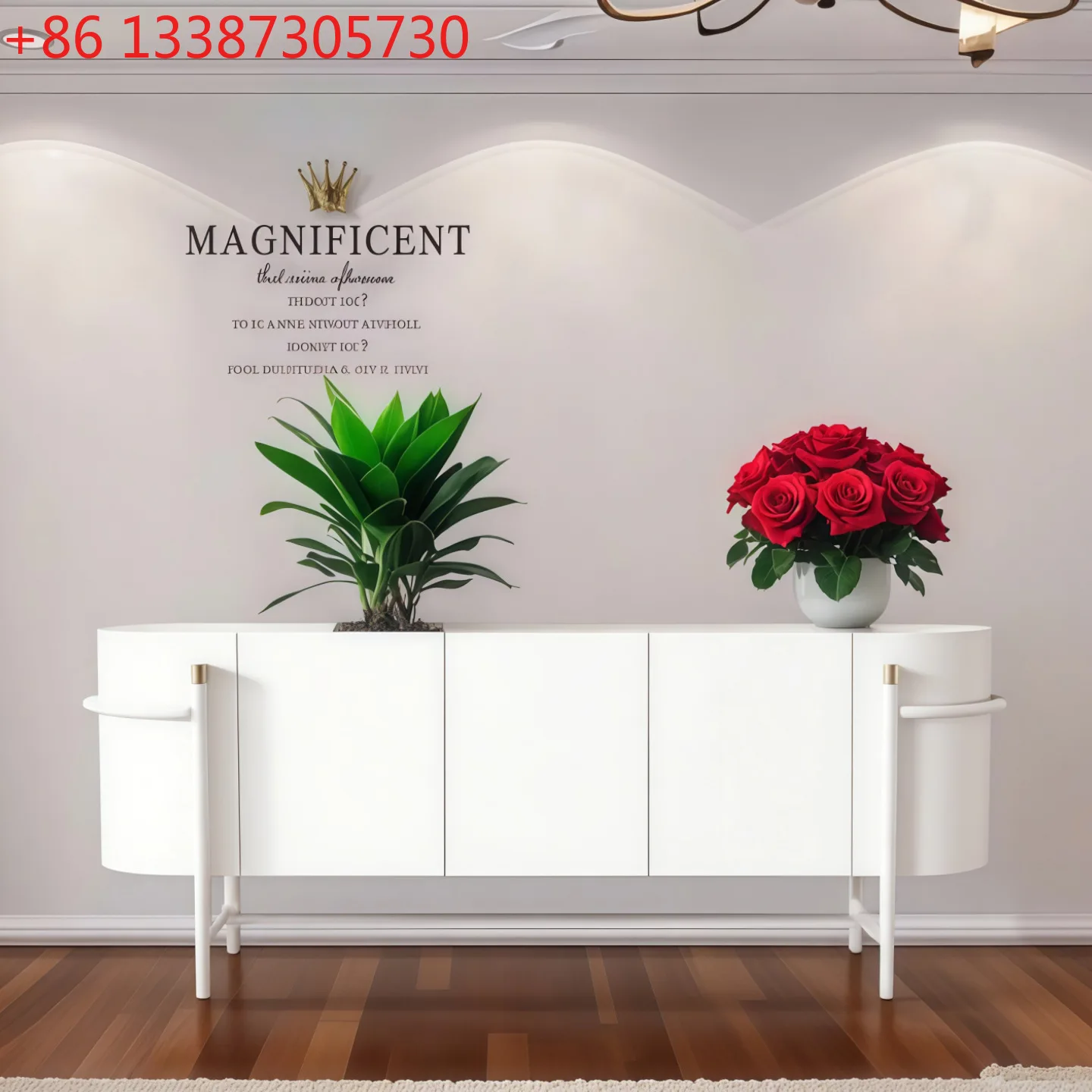 

Nordic paint dining side cabinet Italian minimalist entrance porch cabinet multi-function