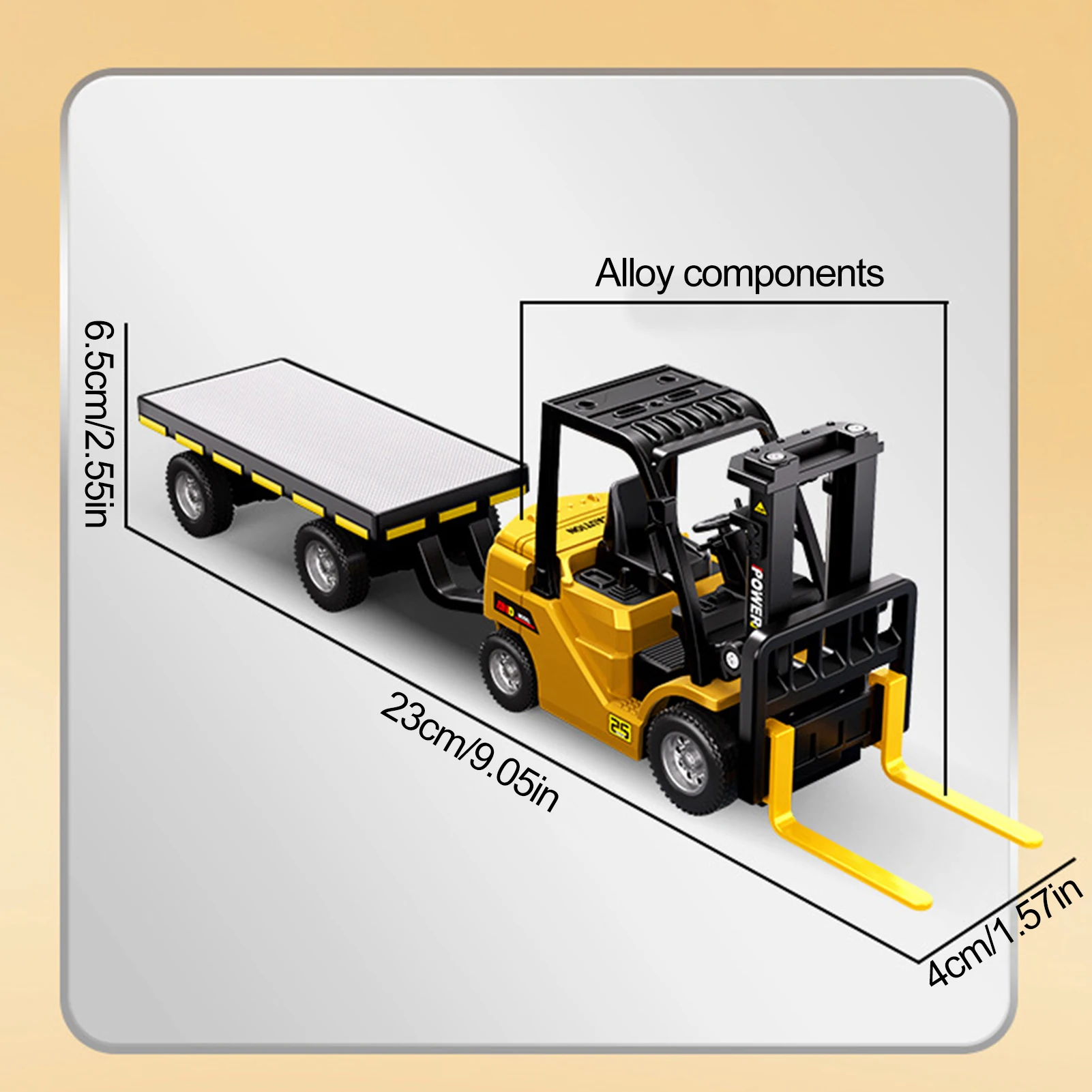 1:64 Forklift Remote Control Toy with Pallet Support APP Control and Light Sound Simulation Mini Alloy Engineering Vehicle