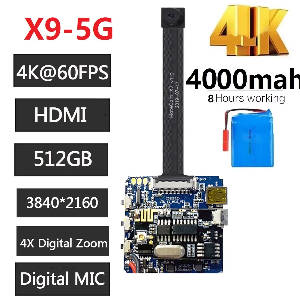 Upgrade X9-5G Mini Camera Wifi Surveillance Cameras Motion Dection Small Webcam Lens Module Cam Home security Micro Camcorder