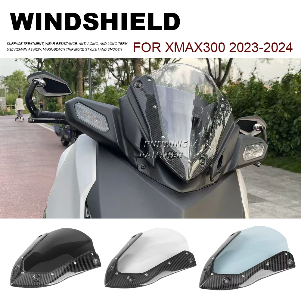 

Для yamaha XMAX 300 X-MAX 300 XMAX 300 2023-2024 дефлектор лобового стекла из углеродного волокна, козырек, аксессуары