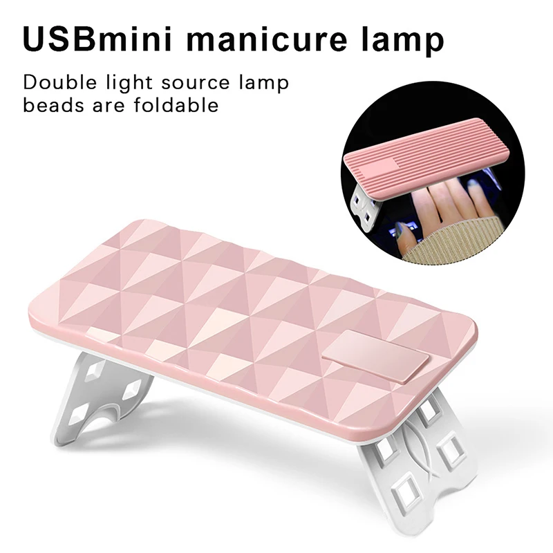 9 LED Beads Dual Light Source Nail Fast Dryer UV LED lampada USB macchina per fototerapia per unghie strumenti per Manicure Gel per polimerizzazione smalto per unghie