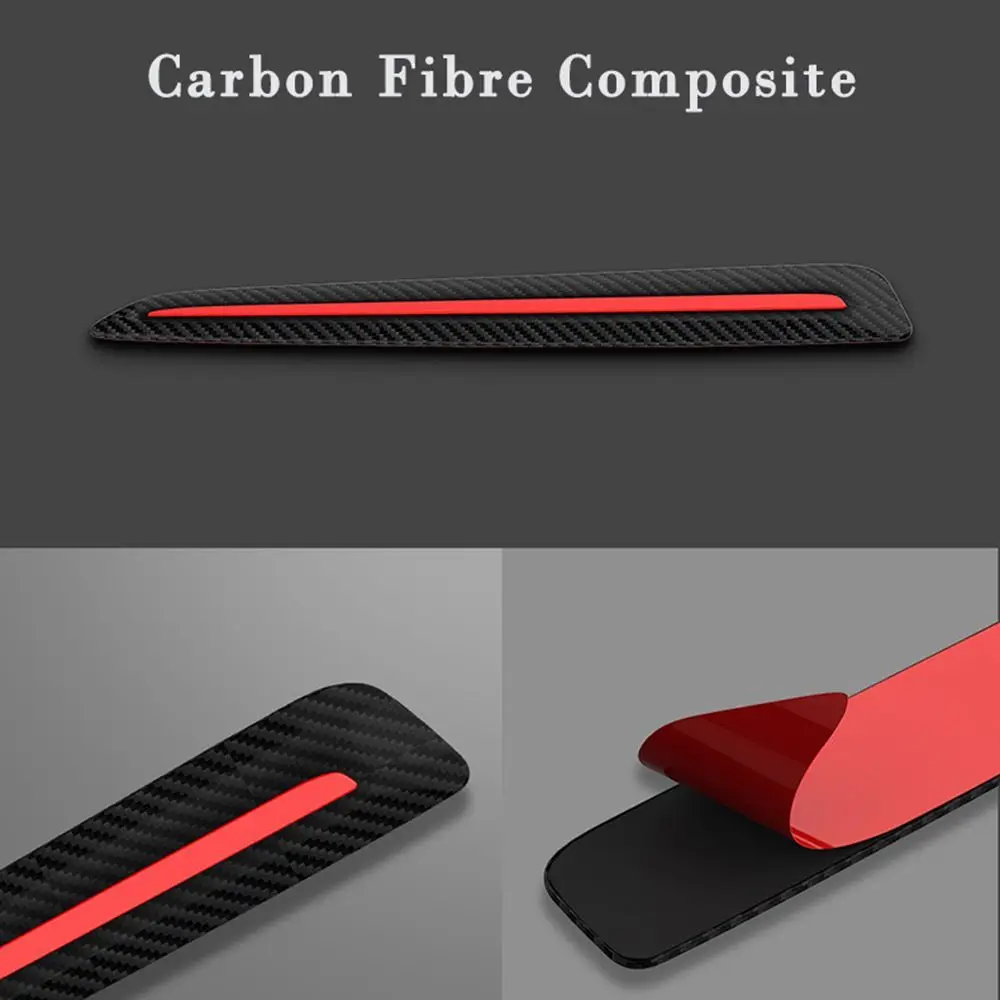 ألياف الكربون حماية السيارات الزخرفية صفر تعديل المضادة للخدش ملصقات الوفير حافة حشوات للزوايا شريط تزيين السيارة